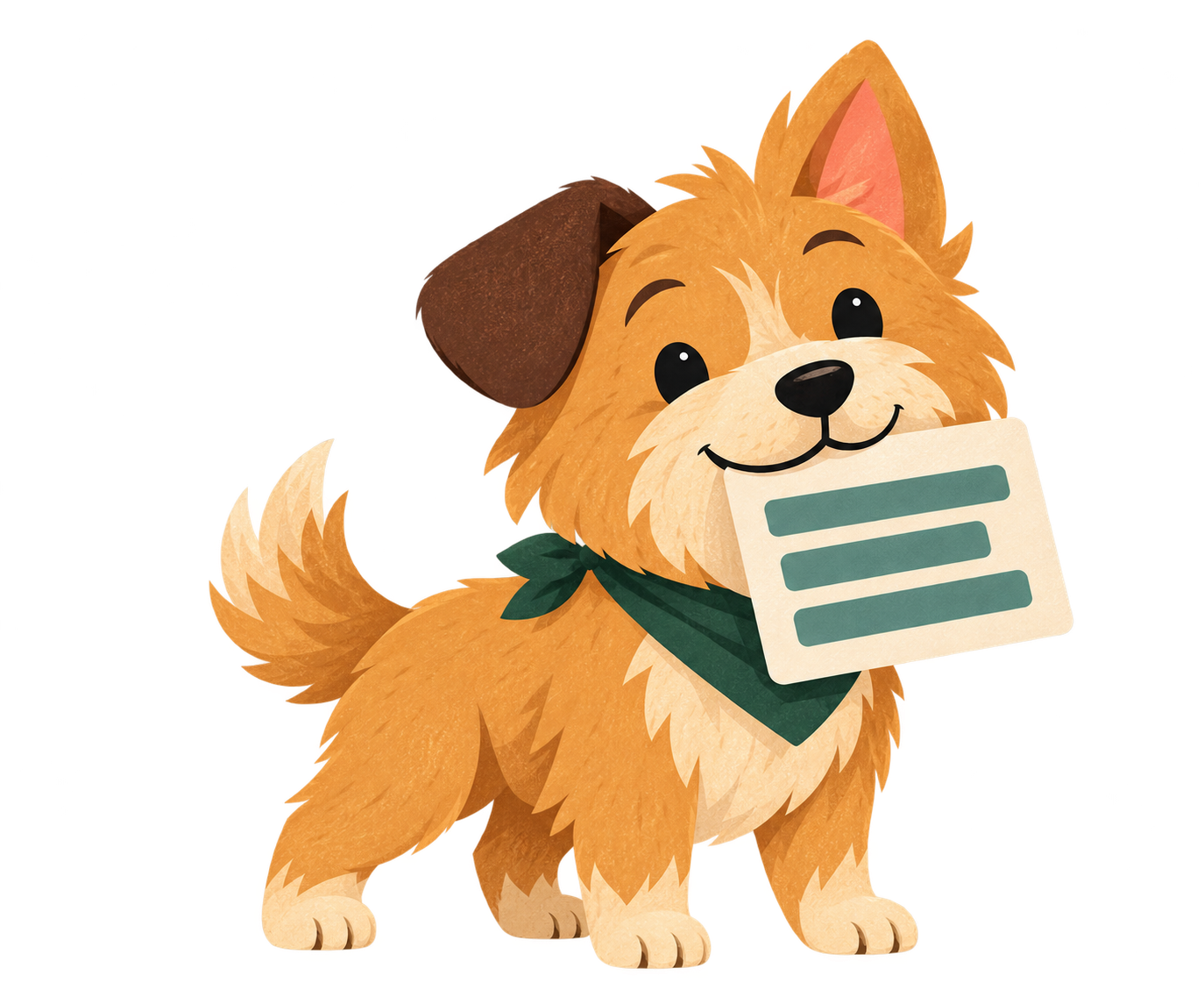 Pip, a caramel pup fetching your work schedule